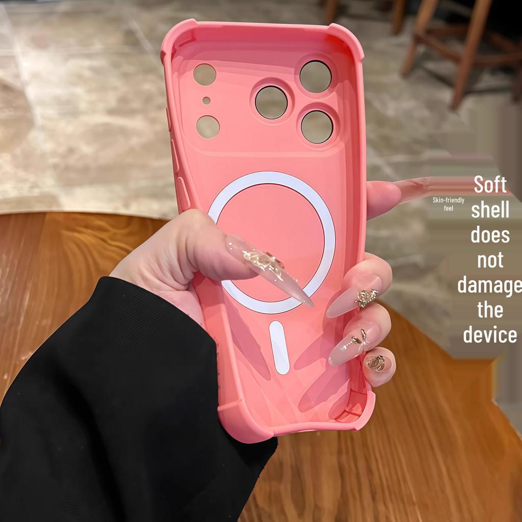 Magnetic Skin-Feel Drop-Proof Case with Lens Film for iPhone 17 Pro Max