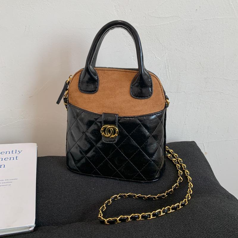 Rhombus Chain Bag Women's 2025 New Trendy Fashion High Sense Portable Shoulder Bag Versatile Messenger Bag