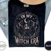 In My Witch Era Shirt, Vintage Witch Halloween Tee, Celestial Moon Witch TShirt, Spooky Season Shirt, Witchy Woman Graphic Tee