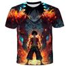 T-shirt da Uomo Anime One Piece 2025 Cartone Animato Manica Corta Cosplay Luffy Top di Gamma Larga e Traspirante Abbigliamento da Uomo Nero