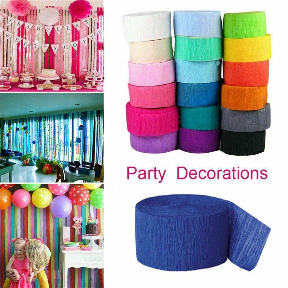 Decoration Ceremony Handmade Birthday Party Crepe Paper Crinkled Papers Craft Streamer Roll