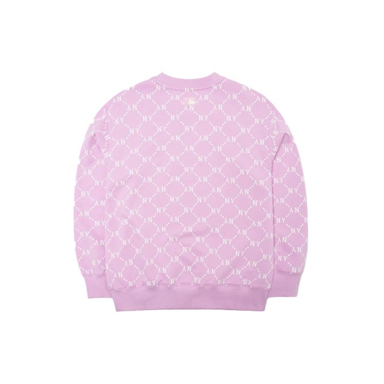 MLB Base Logo Sweatshirts Unisex Pink Crew Neck Moderate Regular 3AMTM0421-50PKS