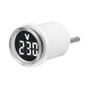 EU Plug AC 50-500V LED Digital Voltmeter 30mm Round Mini Voltage Meter Indicator Light Volt Tester Test Gauge Amp Detector