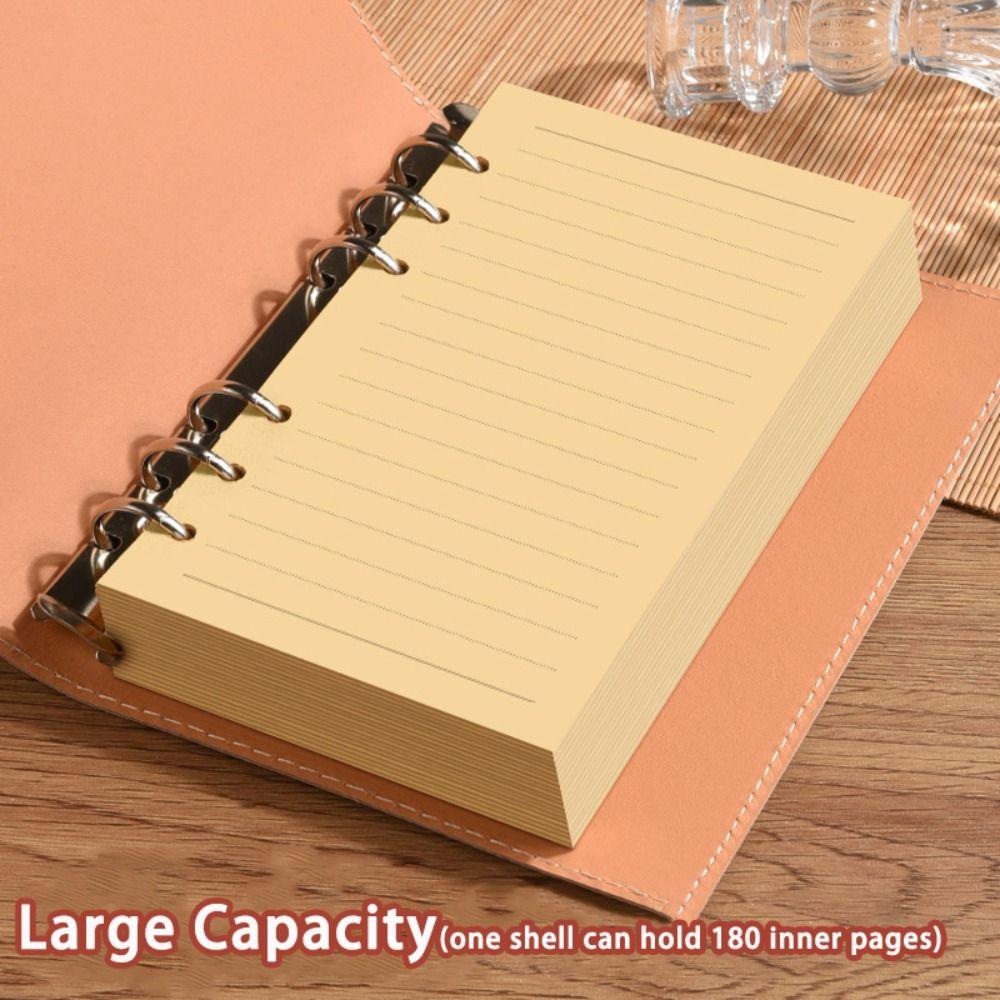 High Quality A5/A6 Notebook PU Leather Loose-leaf Diary Book Detachable Shell Binder Notepad Student
