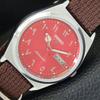 JAPAN VINTAGE REFURBISHED SEIKO 5 AUTOMATIC 6309A MENS RED DIAL WATCH A441397-5 Sk-a441397