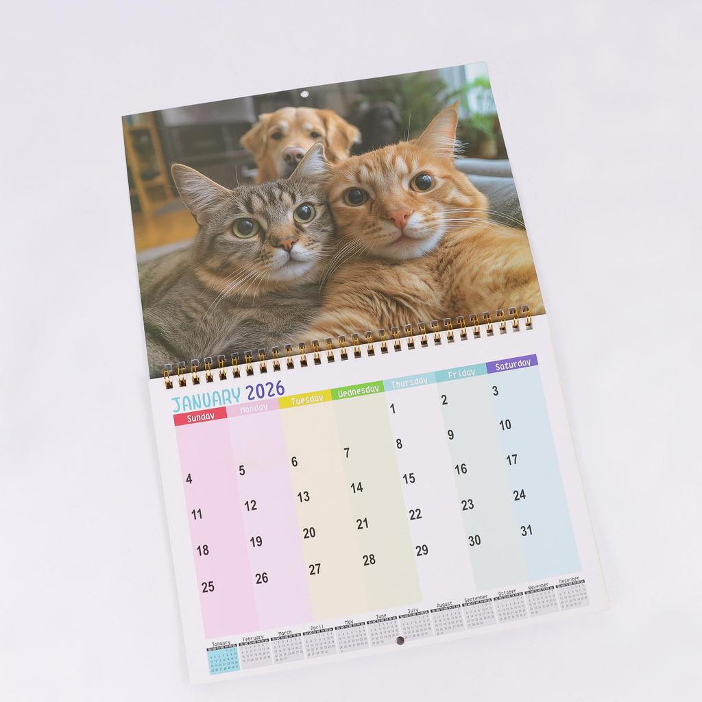 2026 New Wall Calendar Collection: Stapled Decor & Hanging Ornament