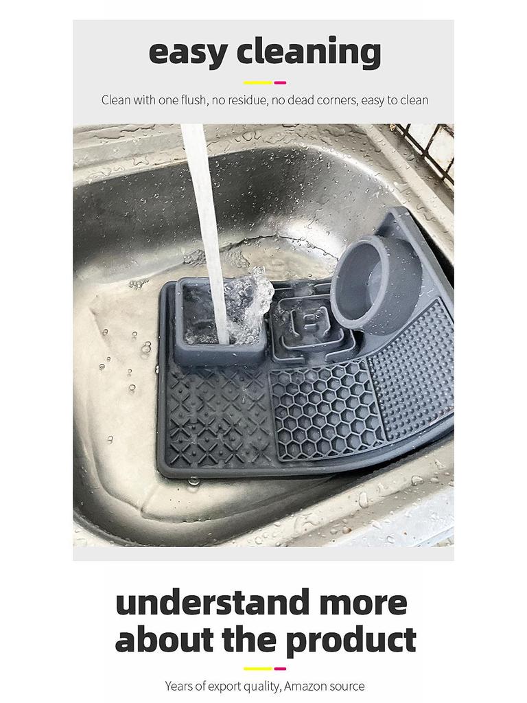Silicone Non-Slip Waterproof Pet Feeding Mat - Easy Clean, Slow Feeder, Leakproof for Cats & Dogs