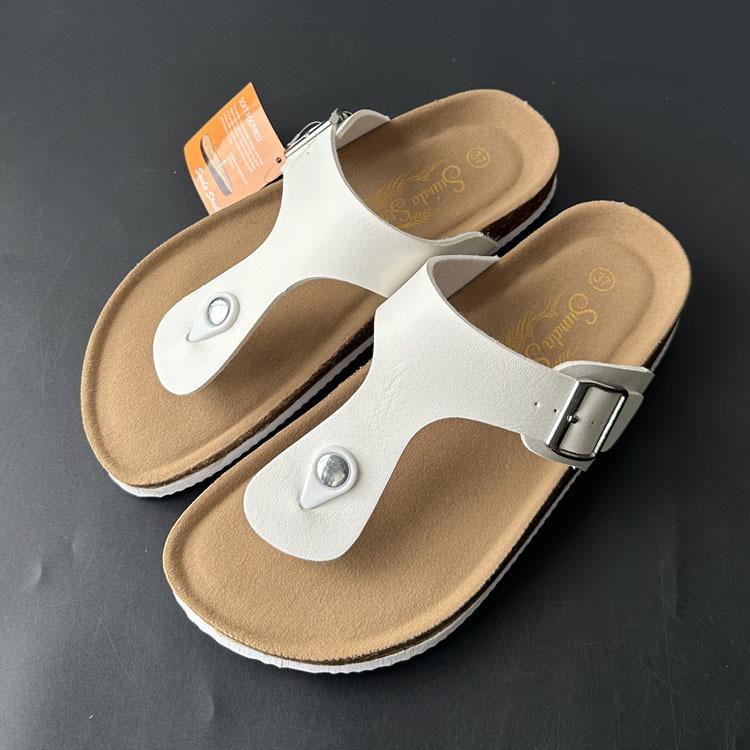 Women's Summer 2025 Cork Sandals - Versatile Casual Beach Flip-Flops, Clip-Toe, Plus Size Slippers.