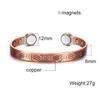 Braccialetti in Rame Puro Vinterly Nodo Vintage Regolabile Braccialetti Magnetici Larghi 8mm Salute Artrite Gioielli ad Alto Magnetismo Regolabili