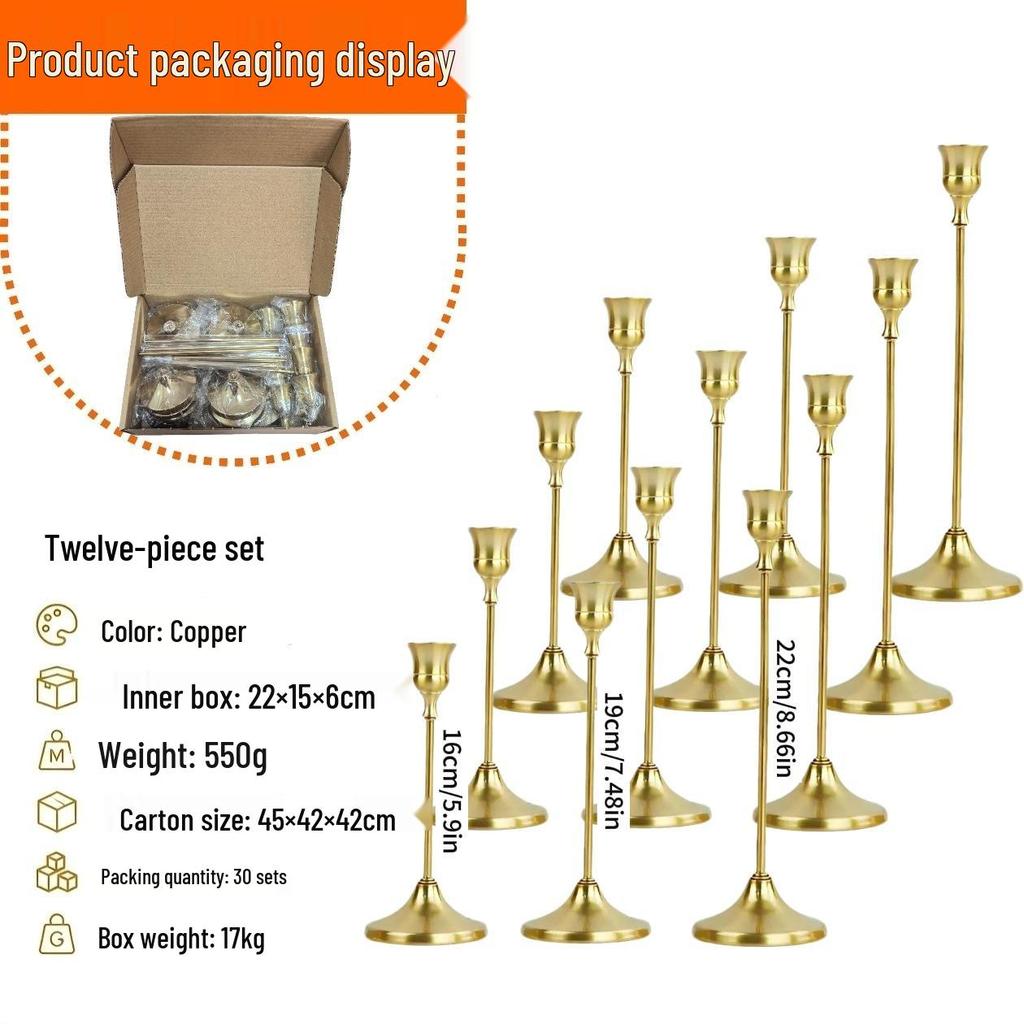 European Minimalist Candlestick Ornament for Candlelight Dinner & Wedding Décor