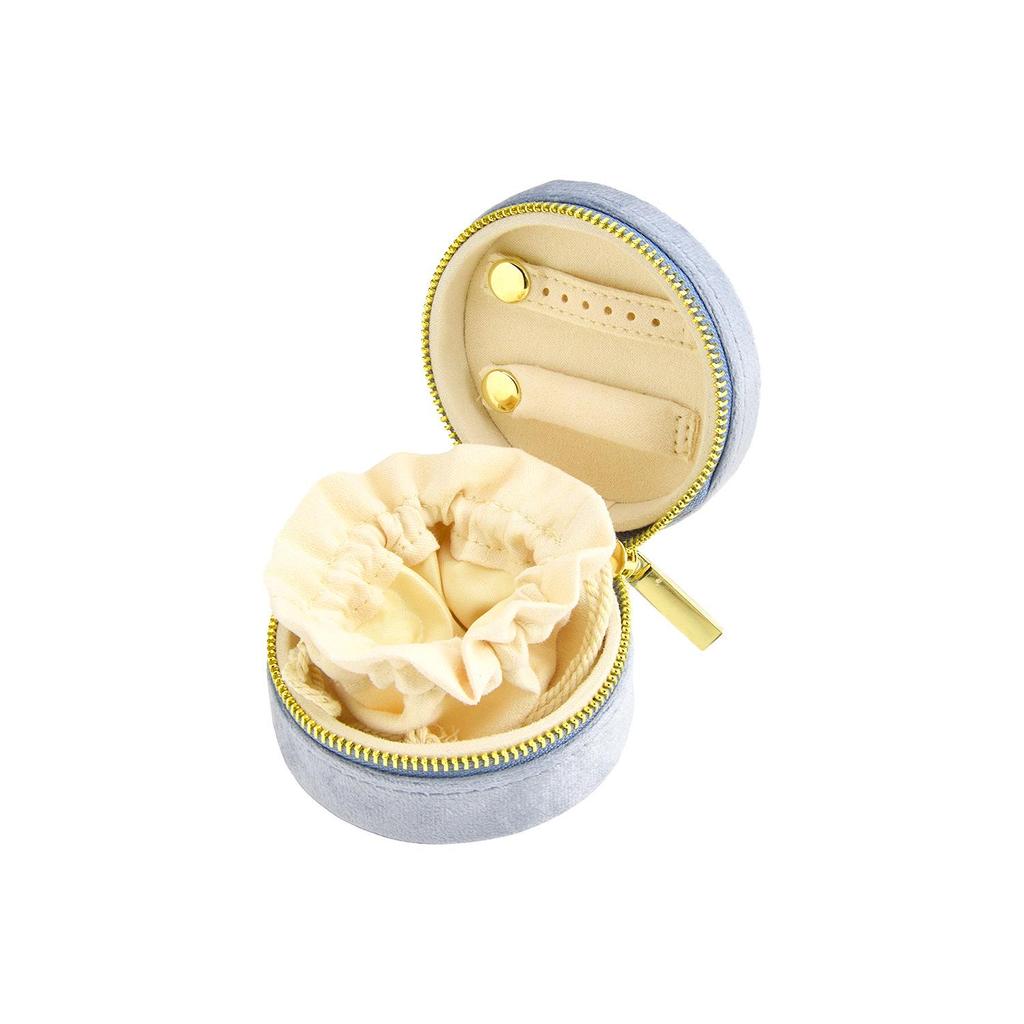 Přenosná sametová krabička na šperky ve tvaru srdce pro náhrdelníky a náušnice - Malá, velká kapacita