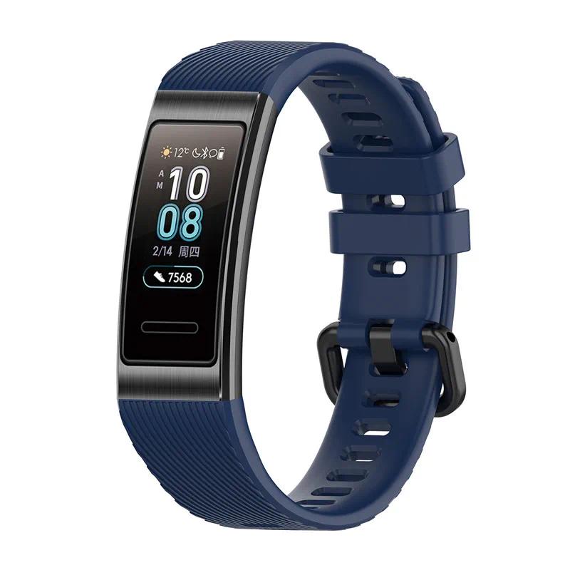 

Спортивний силіконовий ремінець для Huawei Band 3 / Band 4 Pro Замінний оригінальний ремінець Браслет для Huawei Band 3 Pro Смарт-годинник For huawei band 3 темно-синього кольору