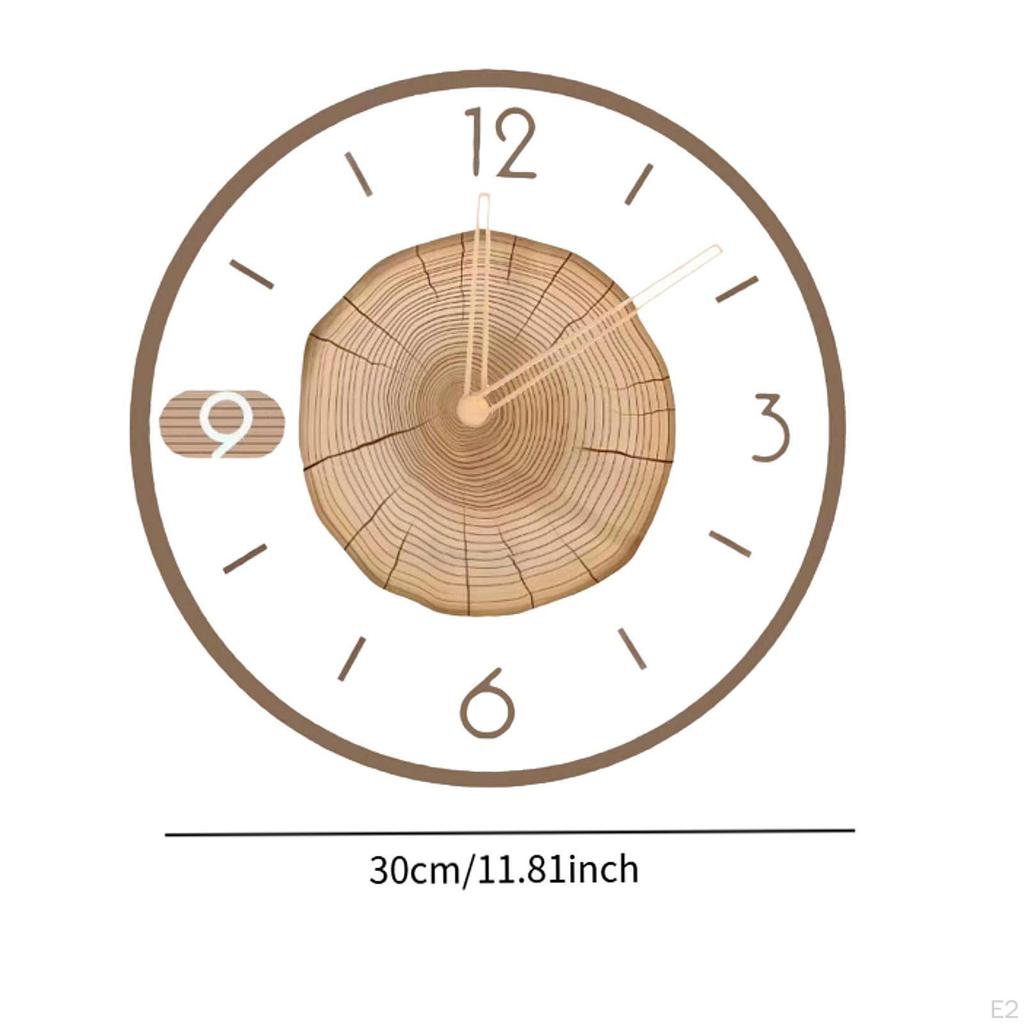 Wall Clock Decorative Stylish Simple Silent Non Ticking Timepiece for Living Room Office