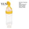 Infant Cereal Feeding Bottle Baby Silicone Squeeze Spoon, Single-handed Rice with Dispensing Spoon Flow Control, Easy Clean for Toddler