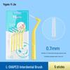 Yijie L-shaped Dental Floss & Interdental Brush - Super Fine Soft Bristles for Orthodontic Gap Cleaning