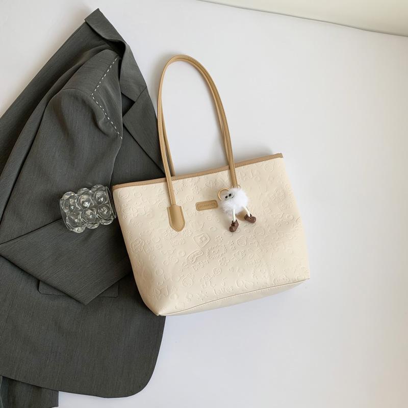 Autumn 2024 Fashionable Embossed Korean Style Shoulder Tote Bag