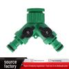 Y-shaped Outdoor Irrigation Splitter with Quick Connect Three-way Ball Valve