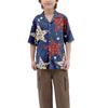 Boys' Casual Loose Short Sleeved Shirt With Fashionable Printed Shirt Top