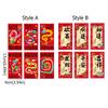 6PCS/SET Snake Pattern Red Envelopes Cartoon Hong Bao Calligraphy Red Pocket  Chinese New Year