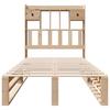 Solid Wood Bed with Shelf Without Mattress 90x200 cm Pine