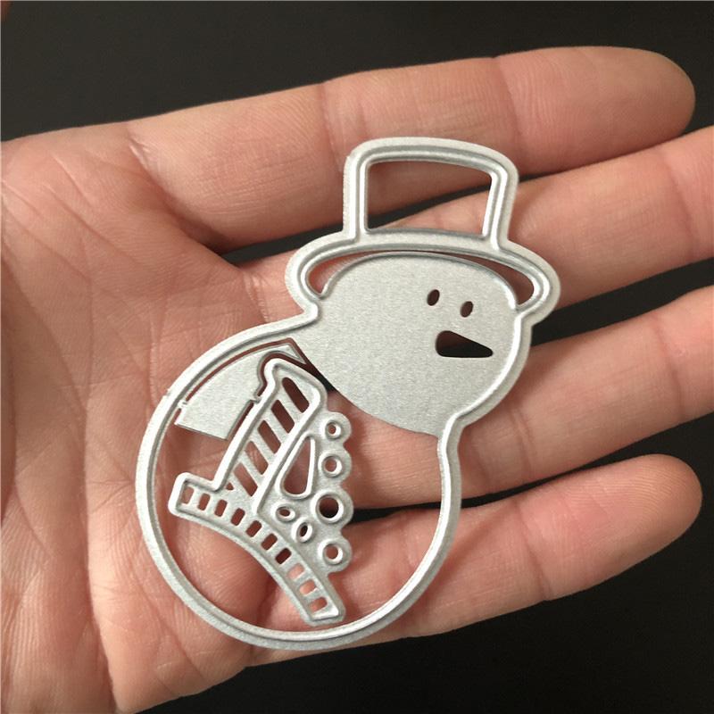 

Рождественский дизайн снеговика, стильный металлический трафарет для резки DIY, альбом для скрапбукинга, фототиснение, бумажная карта, ремесленный декор серебряный