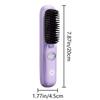 Dual-Function Operation Electric Hair Straightener Brush USB Charging Hair Brush  Home Use