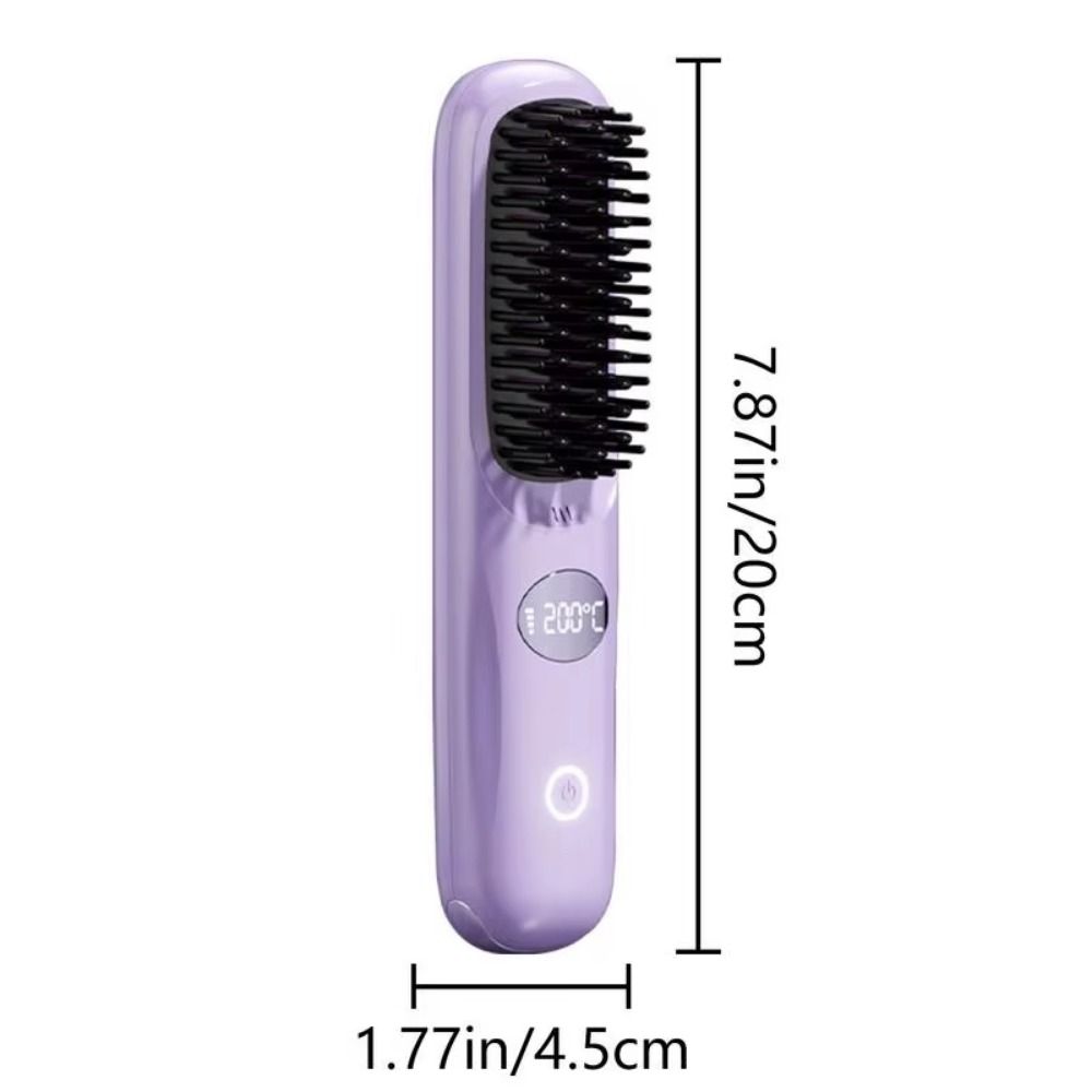 Anti-Scald Protection Electric Hair Straightener Brush Negative Ion Styling Tool  Personal Care
