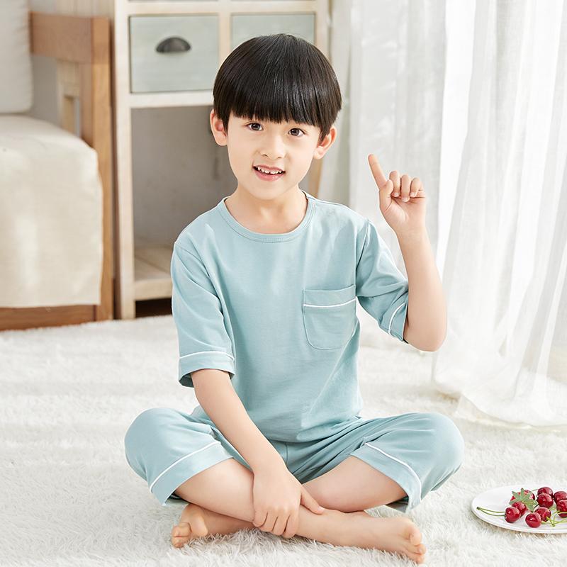 Baby Boys Pajamas Summer Short Sleeved Children's Clothing Sleepwear Teen Pajama Cotton Pyjamas Sets for Kids 6 8 10 12 14 Years