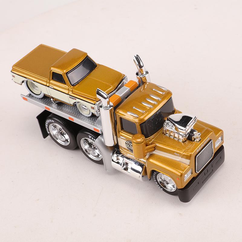 Maïsto 1:64 MUSCLE TRANSPORTS 1980 Mack A685ST Plateau/1972 Chevrolet C10 Pick-up Modèle Réduit en Alliage