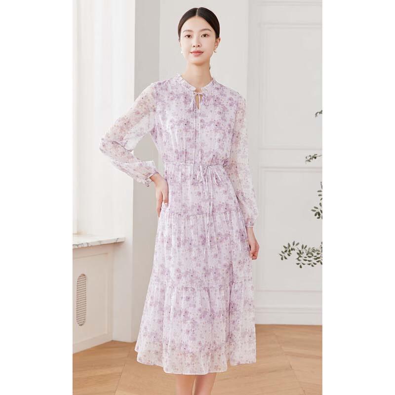 JESSIE Floral Chiffon Ruffle Dress