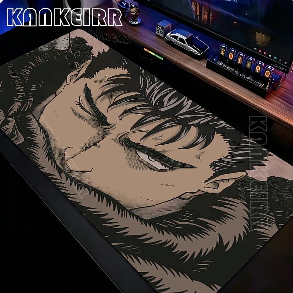 Berserk Guts Anime Mouse Pad Long Desk Pads Large Computer Office Game Table Mats Xxl Rubber Antislip Gaming Keyboard Mousepads