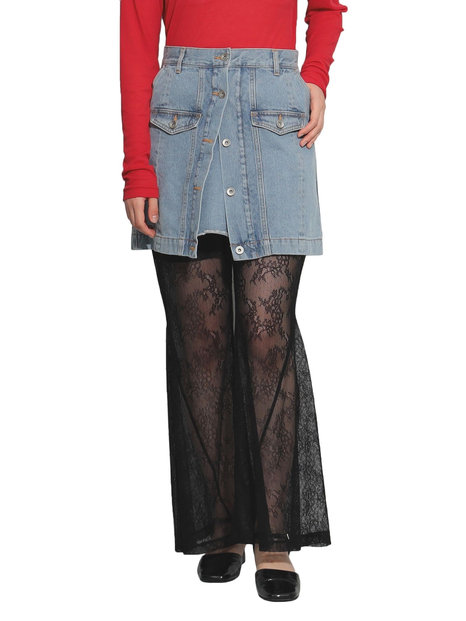 

Skirt Chemical W Denim Mini Skirt BLUE 0 [Raybeams] Women s синий