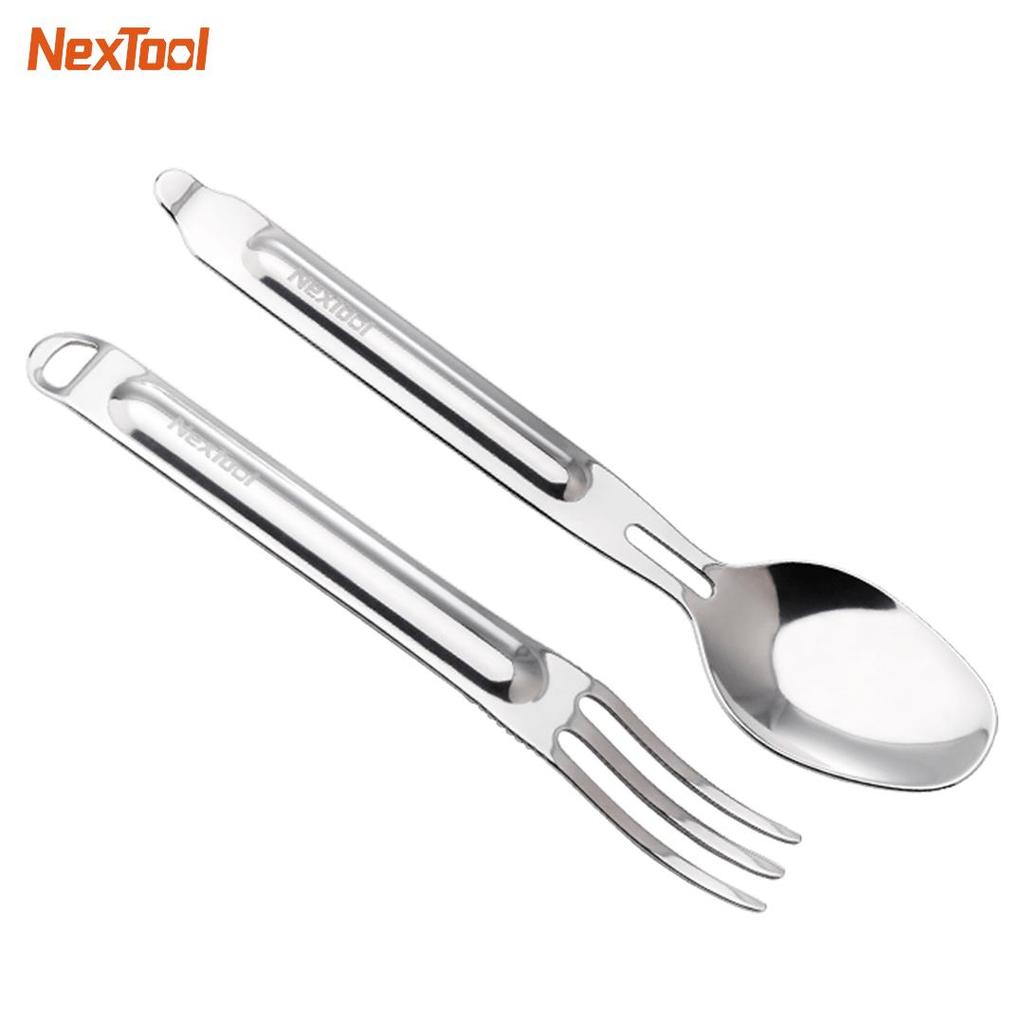 Xiaomi Nextool Cutlery Set 2Pcs/set Steel Knife Fork Spoon Family Travel Cutlery Portable Dinnerware With Storage Box Picnic Mini Tableware
