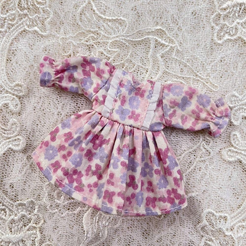 Handmade Printed Dresses Fashion Accessories Dolls Outfits Dresses Long Sleeve Multi-styles DIY Doll Clothes