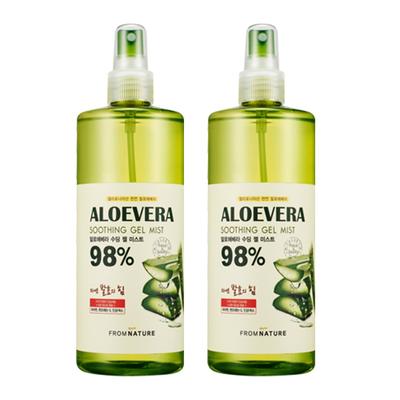 Aloe Vera Soothing Gel Mist[Large Capacity], 500ml, 2 Units