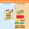 Wooden Counting Toy Abacus Montessori Education Math Toy Children Rainbow Counting Beads Addition Subtraction Operation Learning