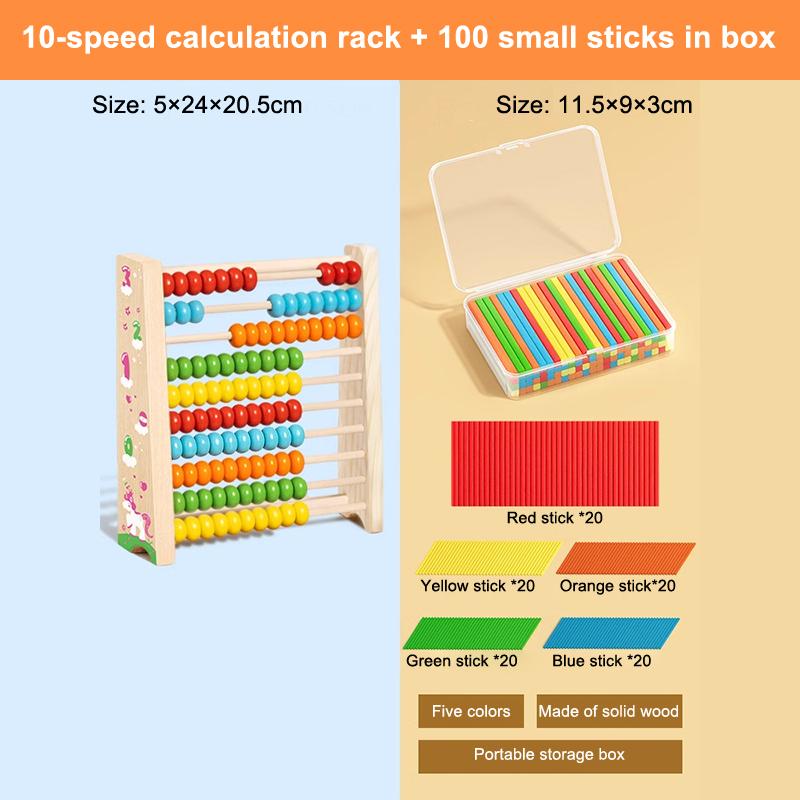 

Деревянная счетная игрушка Абакус Монтессори Образование Математическая игрушка Дети Радужные счеты Сложение Вычитание Обучение операциям