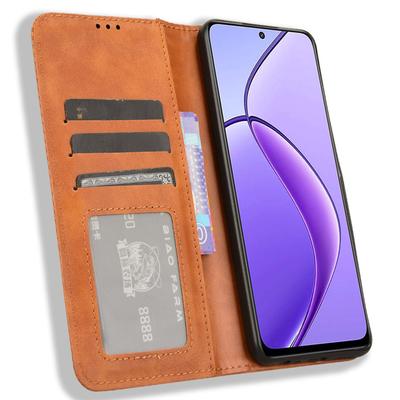 For Realme Narzo 70x 5G/C65 5G/Narzo N65 5G/13 5G/12 5G/12x 5G Wallet Phone Case Retro Leather Magnetic Closing Leather Flip Cover