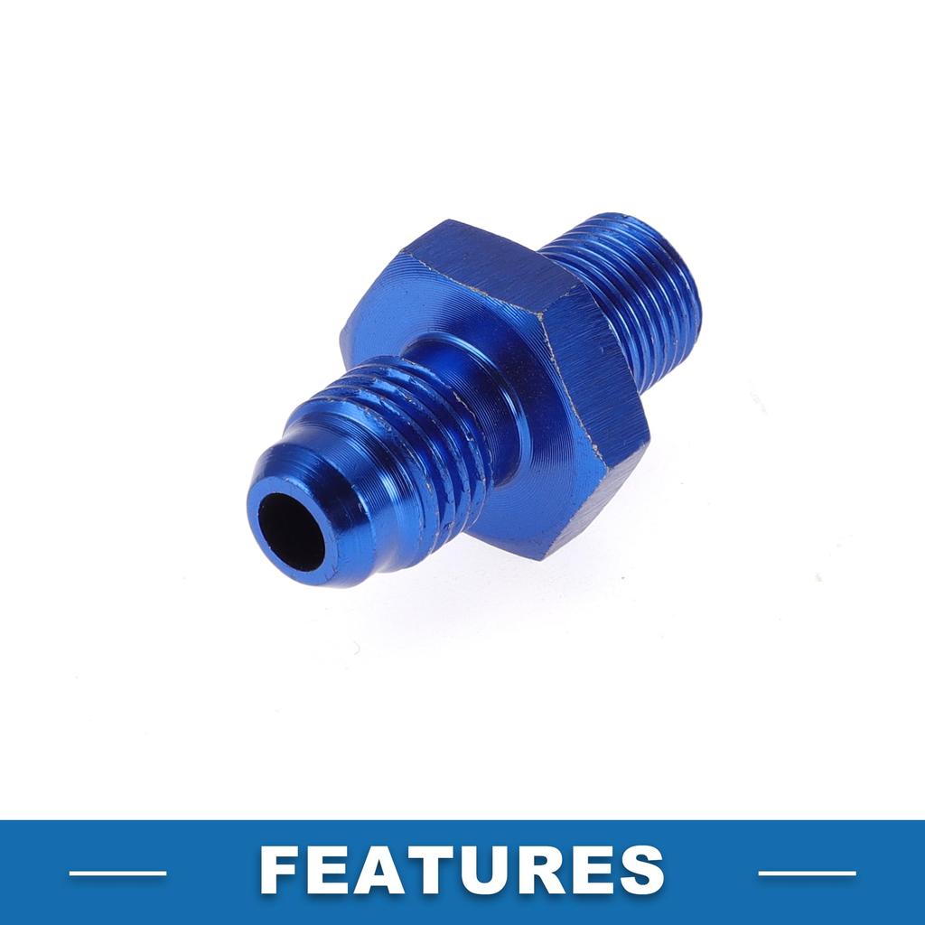 A ABSOPRO Female Flare Reducer Hose Fitting Adapter TF AN4 1/8 NPT Fuel Line Connector Aluminum Blue