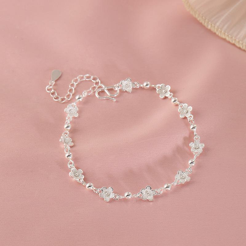 Sweet Fresh Flower Bead Bracelet Elegant Fashion Versatile Women Jewelry