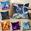 Pokemon Trainer Battle Anime Plush Pillow Cover Soft Short Plush Cushion Cover For Sofa Bedroom Living Room Decor Gift