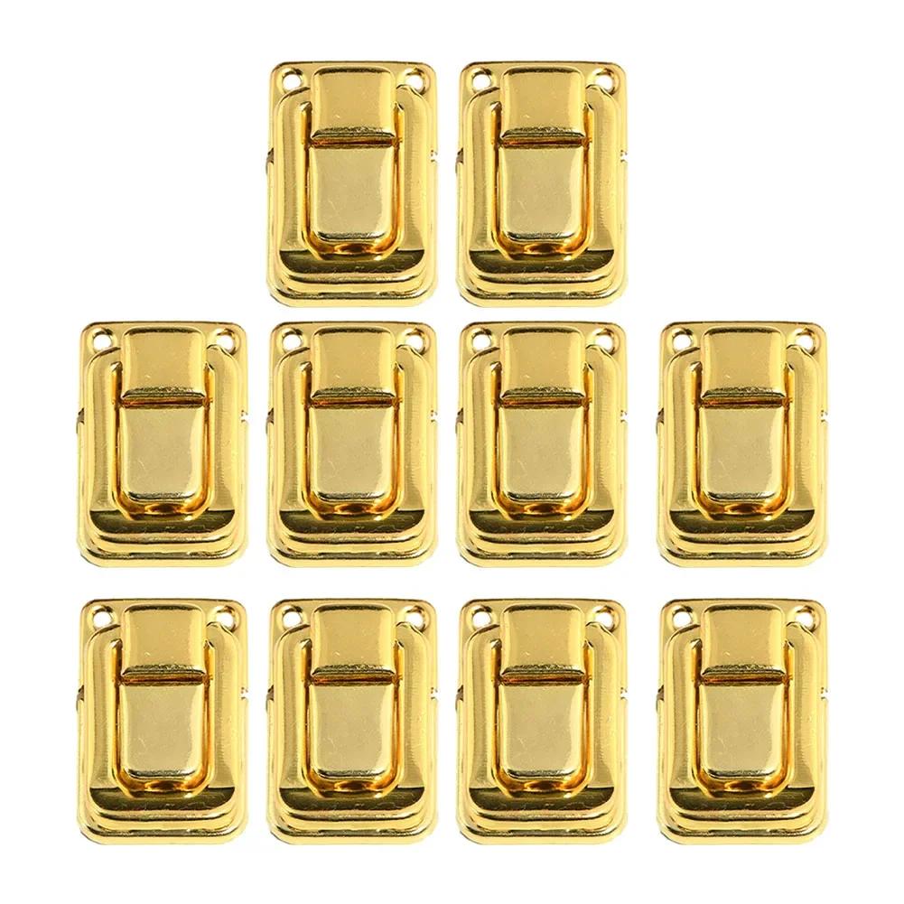 

10 шт. антикварный замок металлический засов защелка шкатулка для драгоценностей декоративный замок винтажная деревянная коробка защелка пряжка шкаф мебельная фурнитура золотой