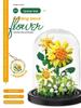 Rosa Eterna e Girasole Giocattolo da Costruzione - Fiori Freschi in Vaso per Regali di San Valentino e della Festa degli Insegnanti