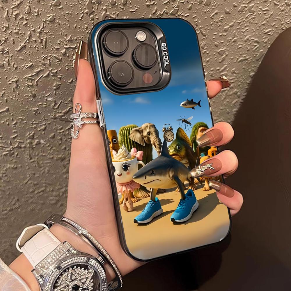 Italian Brainrot Mobile Phone Case for iPhone 16 15 14 13 12 11 X XR XS 8 7 Pro Max Plus Translucent Colour Printing Luxury