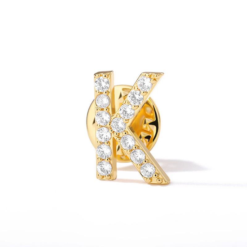 A-Z Letter Brooches For Women Initial Name Brooch Pins For Suit Shirt Collar Accessories   Brooch Jewelry
