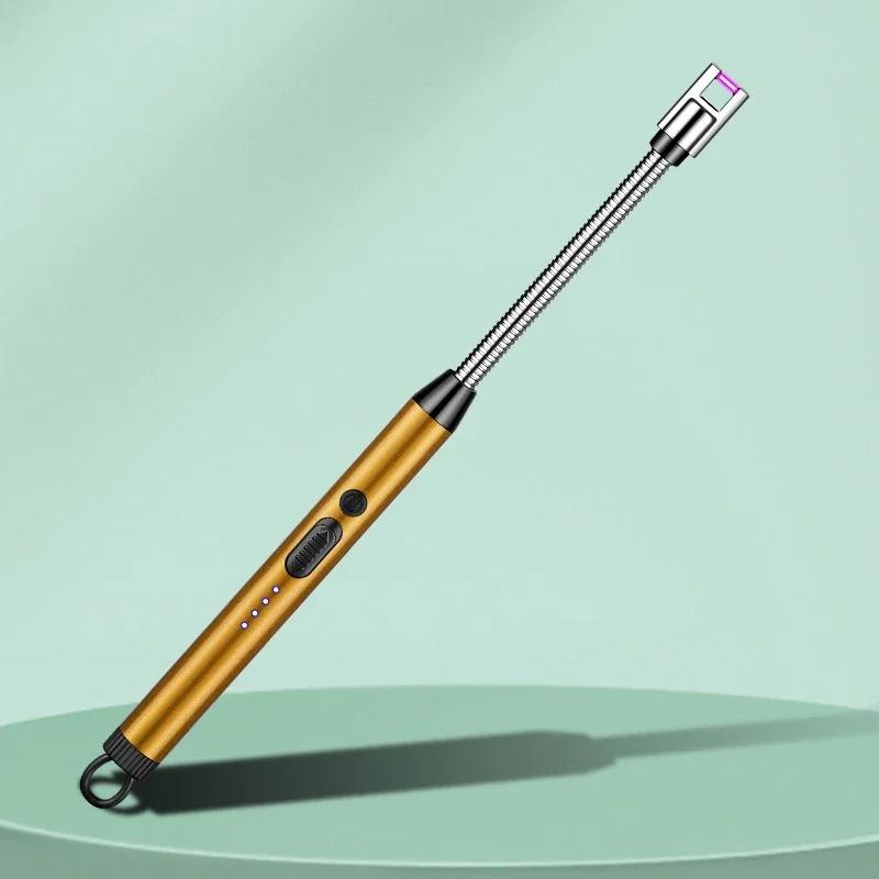 Creative Electric Solitary Electronic Pulse Ignition Household Kitchen Artifact Outdoor Windproof Long Range Charging Lighter