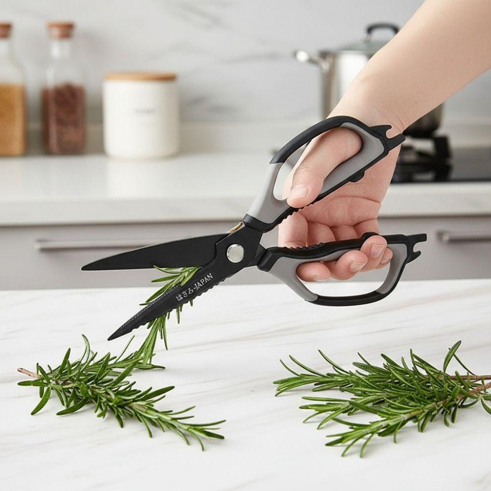 Heavy-Duty Chicken Bones Scissor Black Kitchen Shear Multifunctional Kitchen Scissor  Poultry