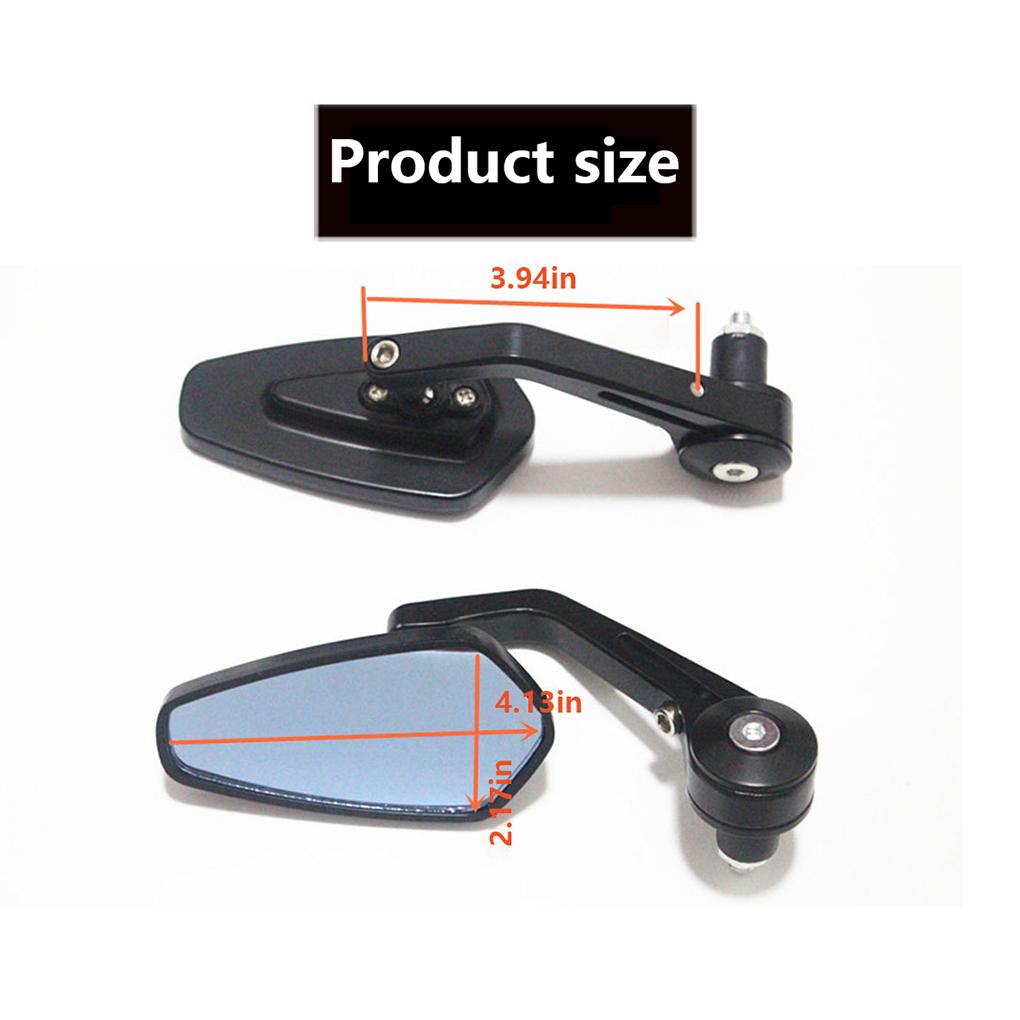 1 Paar Motorfiets Achteruitkijkspiegel Draagbaar Roestvrij Universeel Achteruitkijk Vervanging Modificatie Upgrading Deel Accessoires