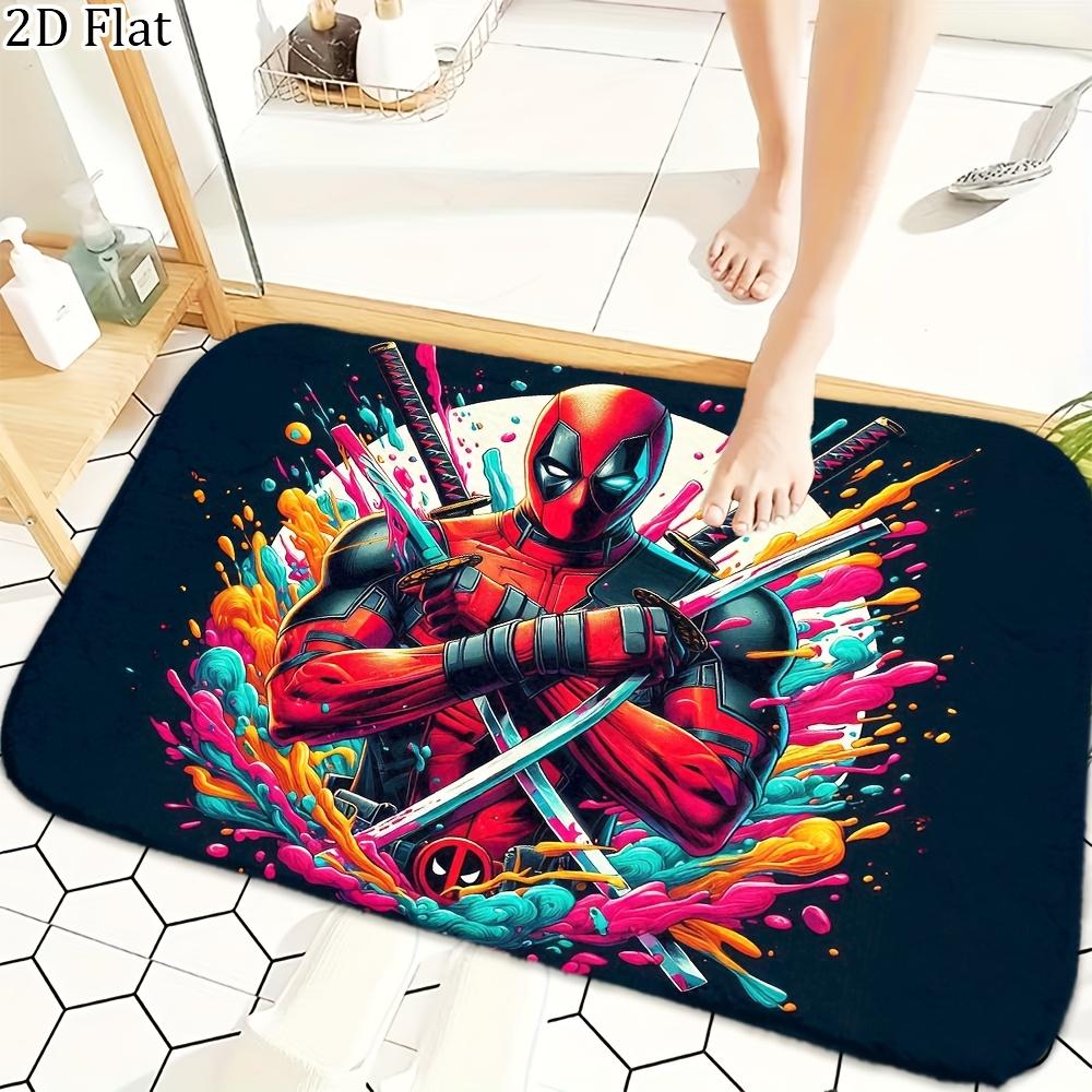 1pc Flannel Mat Marvel Superheroes Bathroom Mat, Multi-Size, Multi-Functional Daily Use, Suitable for Bathroom, Entrance, Laun