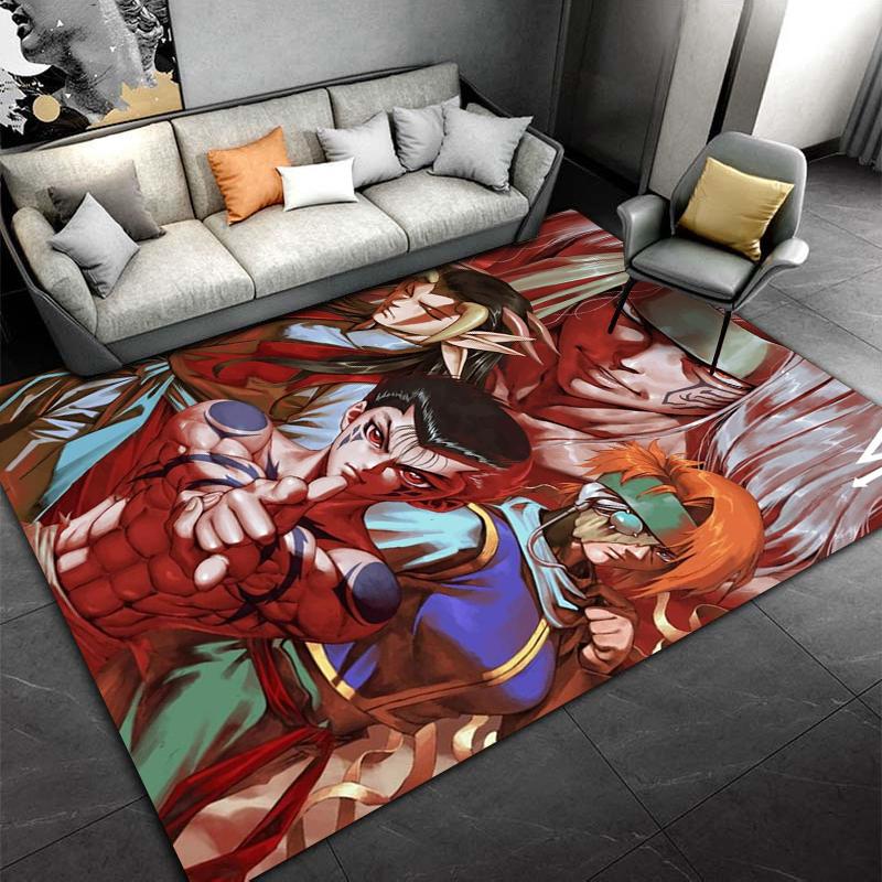 Anime Characters Printed Carpet with Action Style and Bold Colors Suitable for use as an anti-slip for living room bedroom sofas
